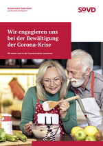 Titelblatt der Broschüre des SoVD-Landesverbandes Bayern zum ehrenamtlichen Engagement in der Corona-Krise