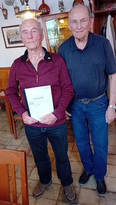 Die Jubilare Dieter Stahl und Norbert Hahn.